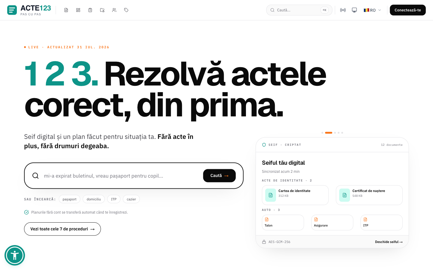 ACTE123 homepage